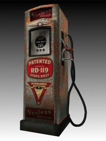 vintage gas pump 3D Model .c4d .max .obj .3ds .fbx .stl .blend 