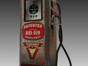 vintage gas pump 3D Модель