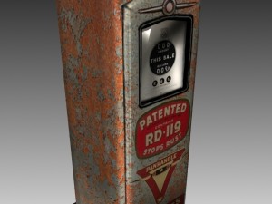 vintage gas pump Modelo 3D