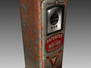 vintage gas pump 3D Model