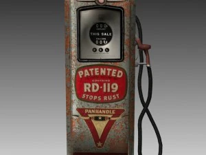 vintage gas pump 3D Model