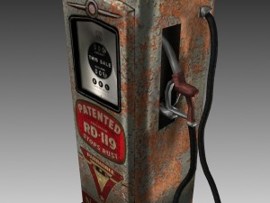 vintage gas pump Modelo 3D