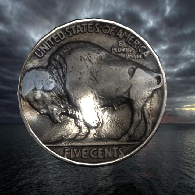 old american 5 cent 3D Model .c4d .max .obj .3ds .fbx .stl .blend 