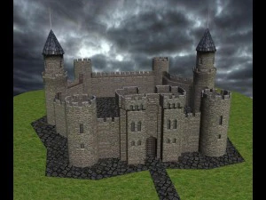 중세 성 3D 모델
