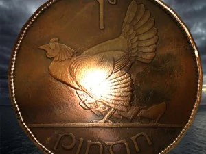centavo de irlanda Modelo 3D