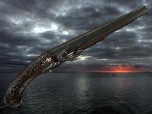 flintlock pirate pistol 3D Model
