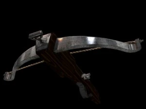 medieval crossbow rigged animated 3D Model