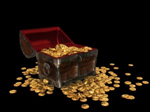 medieval treasure chest with animation Modelo 3D