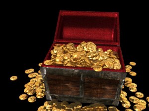 medieval treasure chest with animation Modelo 3D