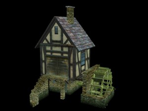 water mill Modèle 3D