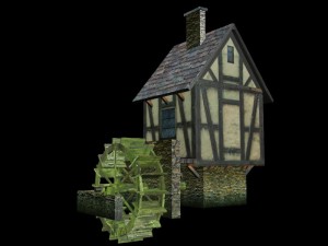 water mill Modèle 3D