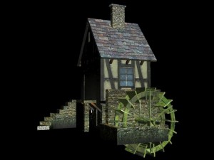 water mill Modèle 3D