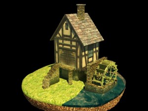 water mill Modèle 3D