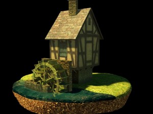 water mill Modèle 3D