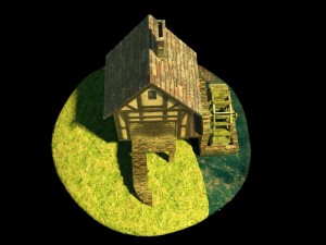 water mill Modèle 3D