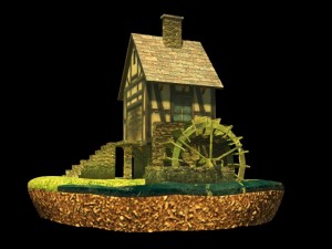 water mill Modèle 3D
