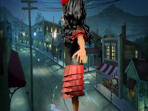 cartoon girl-day of the dead Modelo 3D