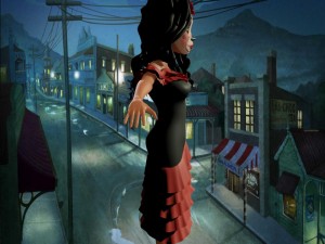 cartoon girl-day of the dead Modelo 3D