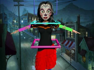 cartoon girl-day of the dead 3D Model
