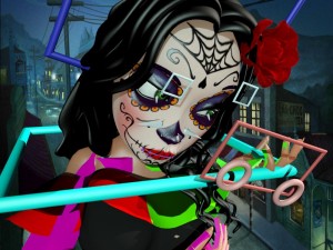 cartoon girl-day of the dead Modelo 3D