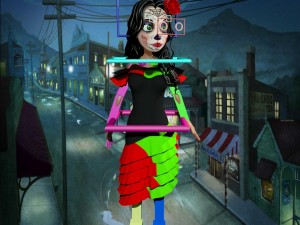 cartoon girl-day of the dead Modelo 3D