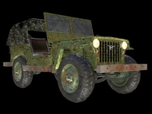 russian military jeep 3D Model