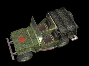 russian military jeep Modelo 3D