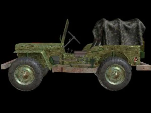 russian military jeep 3D Model