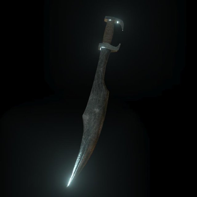 spartan sword 3D 모델 .c4d .max .obj .3ds .fbx .stl .blend 
