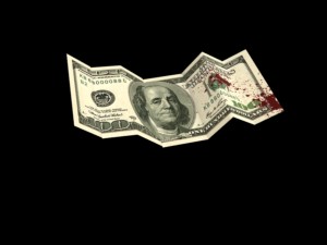 bloody dollars rigged 3D Модель