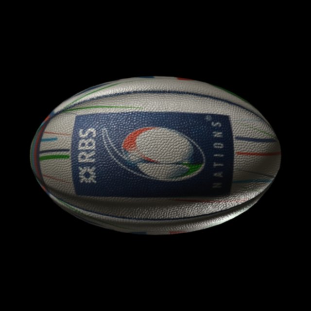 rugby ball six nations 3D Модель .c4d .max .obj .3ds .fbx .stl .blend 