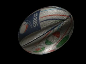 rugby ball six nations 3D Model