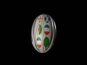 rugby ball six nations 3D Model
