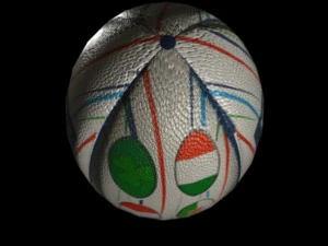 rugby ball six nations 3D Model