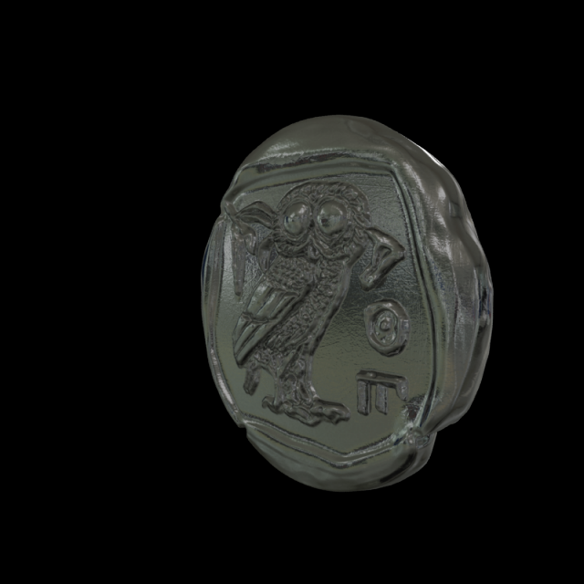 athena coin 3D-Druckmodell .c4d .max .obj .3ds .fbx .stl .blend 