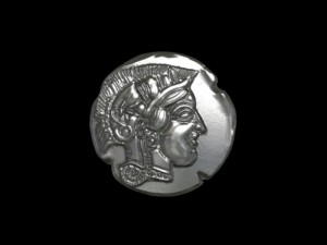 athena coin 3D-Druckmodell