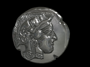 athena coin 3D-Druckmodell