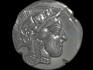 athena coin 3D-Druckmodell