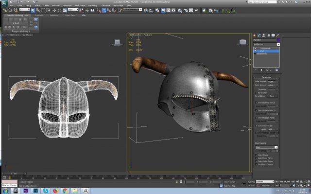 viking helmet-3d print model Model do druku 3D .c4d .max .obj .3ds .fbx .stl .blend 