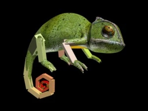 chameleon rigged 3D Model
