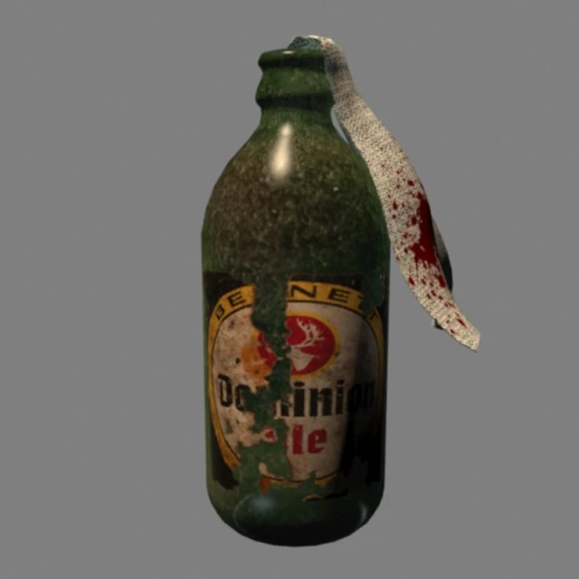 molotov coctail 3D Model .c4d .max .obj .3ds .fbx .stl .blend 
