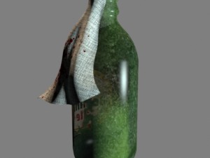 molotov coctail Modello 3D