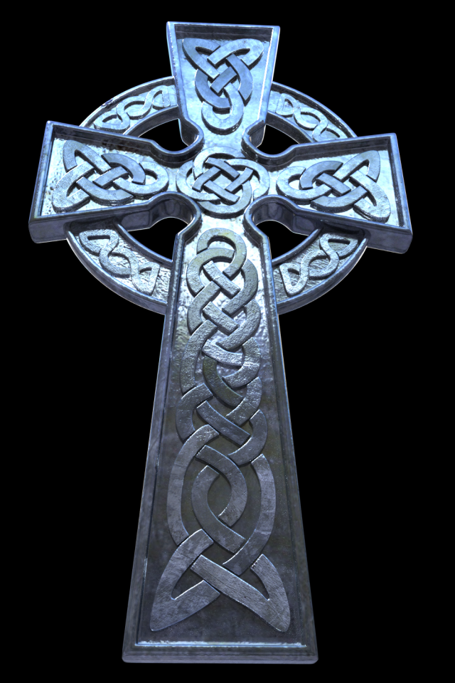 celtic cross 3Dプリントモデル .c4d .max .obj .3ds .fbx .stl .blend 