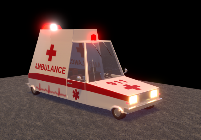 ambulance car 3D-Modell .c4d .max .obj .3ds .fbx .stl .blend 