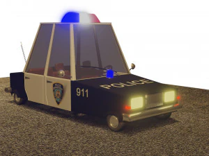 polis arabası 3D Model