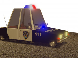 police car Model 3D