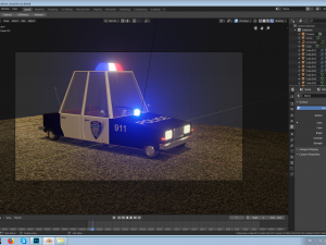 police car Model 3D