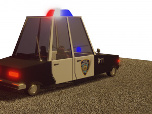 police car Model 3D