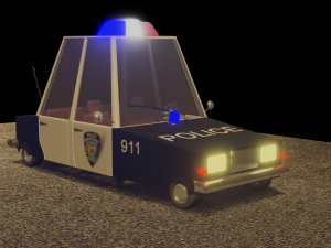 police car Model 3D