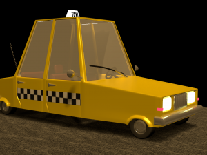 taxi car Model 3D